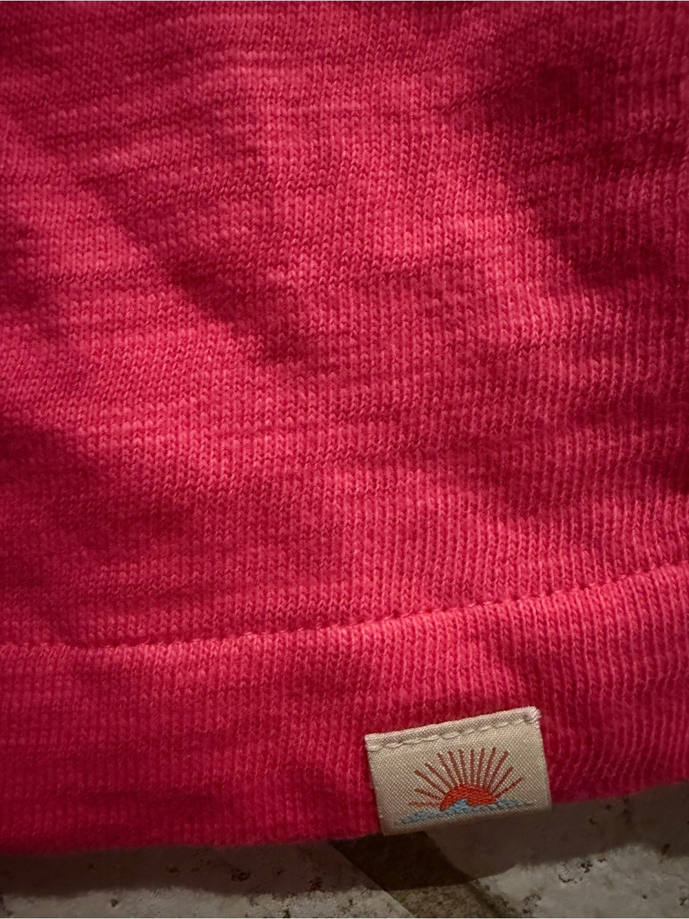 Faherty Hot Pink V-Neck Tee - Picture 3 of 4